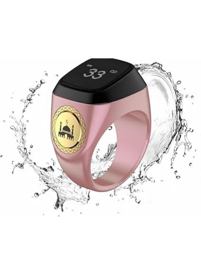 Smart electronic ring for tasbih designed to meet the needs of Muslims for tasbih reminders and prayer times. - Image 1